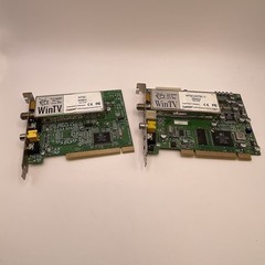 Lot OF 2/PCI SLOT/ TV TUNERS/COAX./ RED,WHITE/S VIDEO IN CARDS/ UNTESTED PARTS