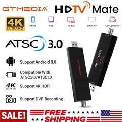 4K UHD ATSC 3.0/1.0 OTA Signal Meter Tuner DVR Android OTT Fire NextGen TV Stick