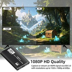 4K HDMI Capture Card USB 3.0 Full HD 1080P 60FPS HDMI Game Streaming Card with