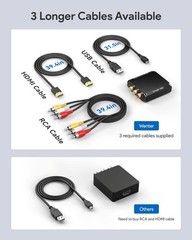 WENTER RCA to HDMI Converter, 1080P AV Mini Black
