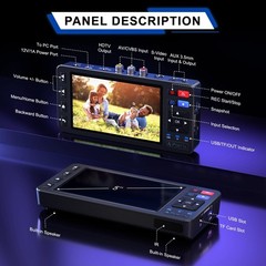 Portta VD20P VHS to Digital Converter with 5″ HD 5.0″ Preview LCD, Black