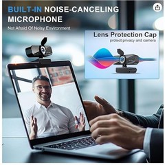 Webcam Full HD 1080P Built-in Microphone Universal Compatibility Zoom Teams