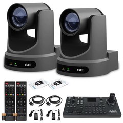 2 x PTZOptics Move SE PTZ Camera with 30x Optical Zoom (PT30X-SE-GY-G3) +