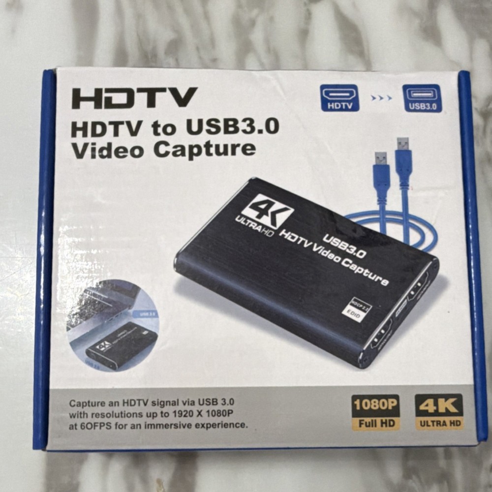 4K Ultra HD HDTV USB 3.0 Video Capture Device Digital Format Universal