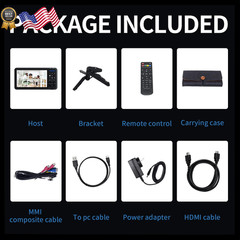 ideo Recorder 1080P 60FPS USB2.0 with 7″ Screen, DVI/HDMI/CVBS/VGA/YPBPR Cap