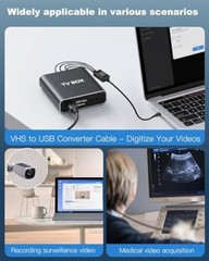 VHS to Digital Converter,USB-A/USB-C Video 1080P Capture Card,RCA/AV to