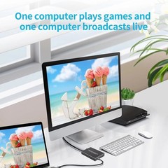 SDI Capture Card USB 3.0, 1080P 60FPS Video Audio Capture Device with HDMI Lo…