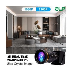 ELP 4K 60fps USB3.0 Webcam – HDMI & USB Output, Dual Display, Manual Zoom, 10…