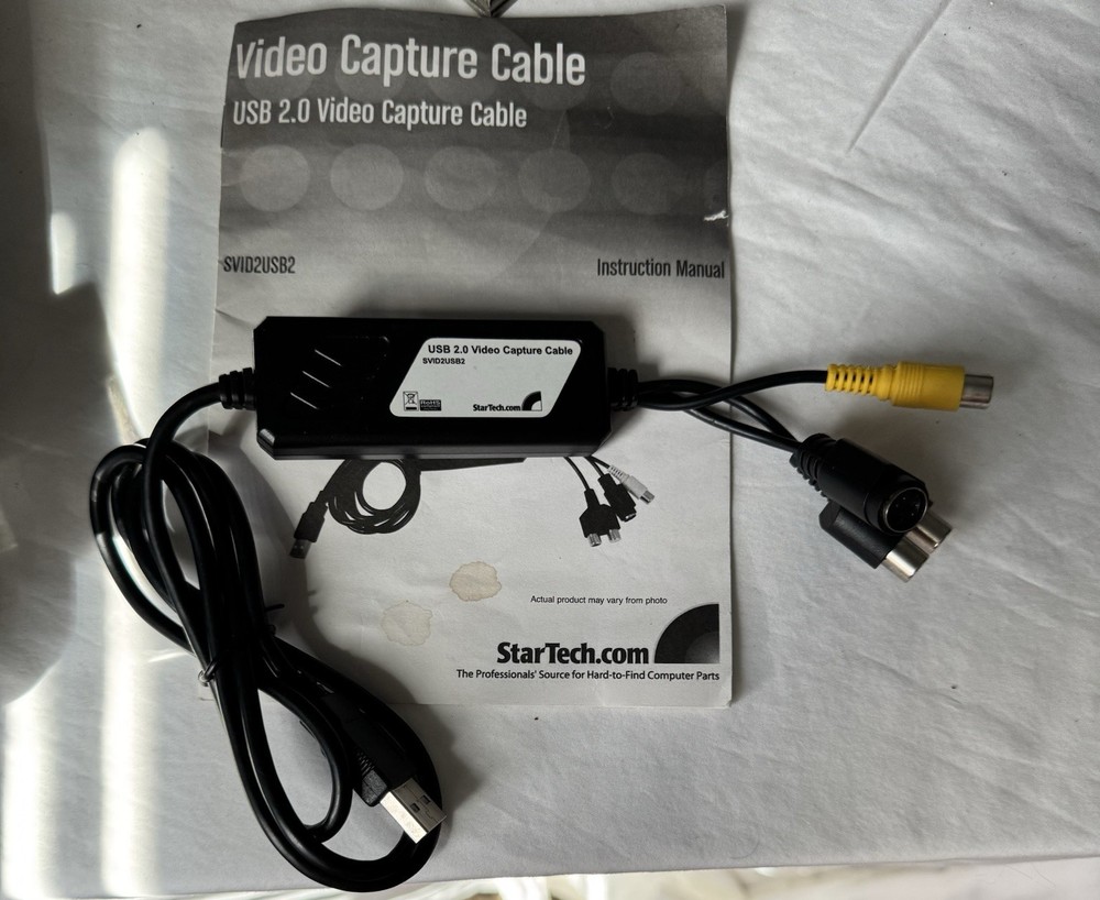 Composite to USB Video Capture-S Video Converter/Analog to Digital Video Adapter