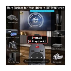 UHD Pro, 4K Video Recorder, HDMI Capture DVR with H.265/H.264 Codec, Cinemati…