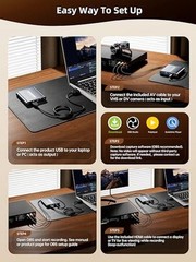 VHS to Digital Capture Card – USB Video Capture Card with HDMI Loop Out, RCA