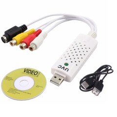 USB 2.0 Video Audio Capture Card Adapter VHS DVR DVD Converter to Windows PC