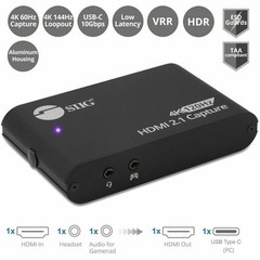 SIIG 4K120Hz HDMI 2.1 Capture Device for Gaming and Streaming – 4K60Hz Capture –