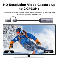 2K@30Hz HDMI Capture Card USB 3.0 USB-C Low Latency