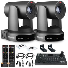 2 x PTZOptics Move 4K PTZ Camera with 30x Zoom (Gray) (PT30X-4K-GY-G3) +