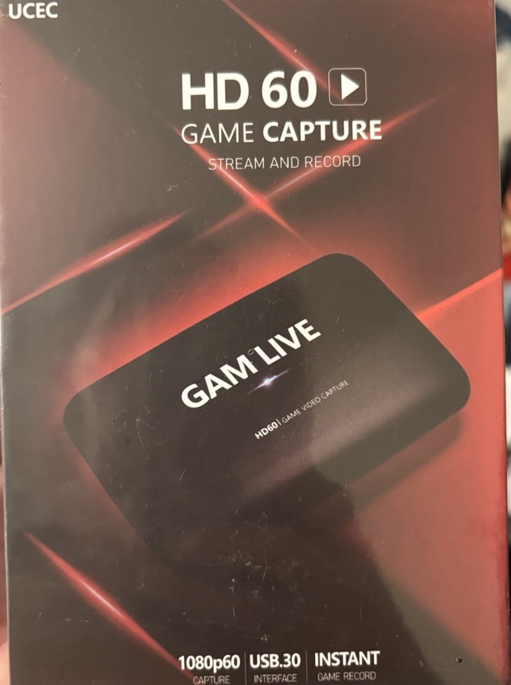 UCEC GAM LIVE HD60 USB 3.0 Video Capture Card 1080p60 4K30 PS5 Xbox Switch PC