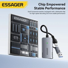 Essager 2 in 1 Video Capture Card HDMI to USB 3.0/Type C Gaming Live Streaming