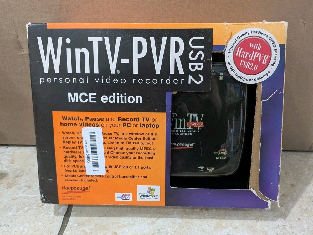 Hauppauge WinTV-PVR MCE Edition USB 2 Personal Video Recorder – Open Box, Used