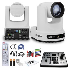 PTZOptics Move 4K PTZ Camera with 20x Zoom (White) (PT20X-4K-WH-G3) + PT-JOY-G4