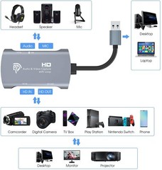 Video Capture Cards,Gaming Recorder Card, USB3.0 Video Game Capture Card 4Kp60,