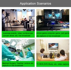 4K HDMI To USB 3.0 2.0 Audio Video Capture Card 1080p 60fps Game Live Streaming