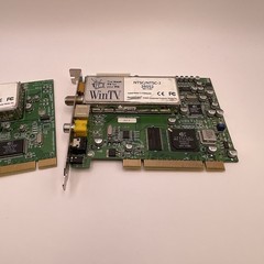Lot OF 2/PCI SLOT/ TV TUNERS/COAX./ RED,WHITE/S VIDEO IN CARDS/ UNTESTED PARTS