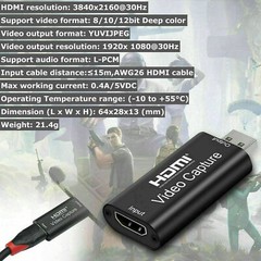 1080P 4K HDMI to USB 2.0 3.0 Video Capture Card Game Audio Video Live Streaming