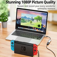 Video Capture Card, USB3.0 HDMI to USB C Capture Card, 4K 1080P Grey-U168