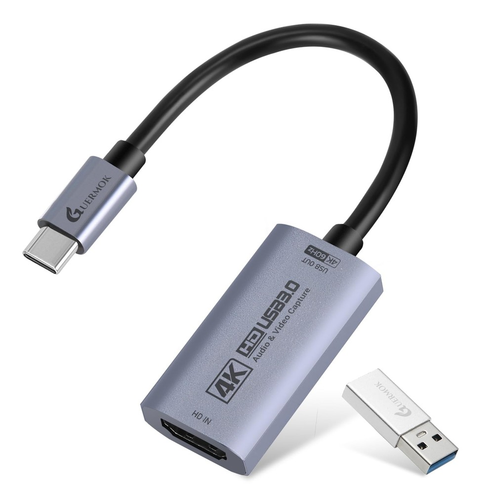 HDMI Capture Card 4K@60FPS, 2K@144FPS USB 3.0 HDMI to USB C/A Video Capture C…