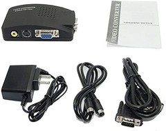 M MAKETHEONE RCA to VGA Adapter, Composite AV S-Video Input black