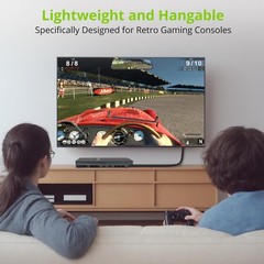 LiNKFOR PS2 to HDMI Converter,HDMI Cable, with 4:3/16:9 Screen Aspect Black