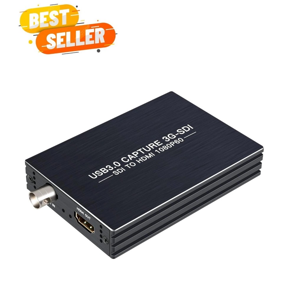 SDI Capture Card USB 3.0, 1080P 60FPS Video Audio Capture Device with HDMI Lo…