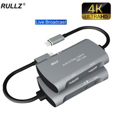 Loop Mic In Type C Video Capture Card 1080P USB Game Record Box Live Streaming