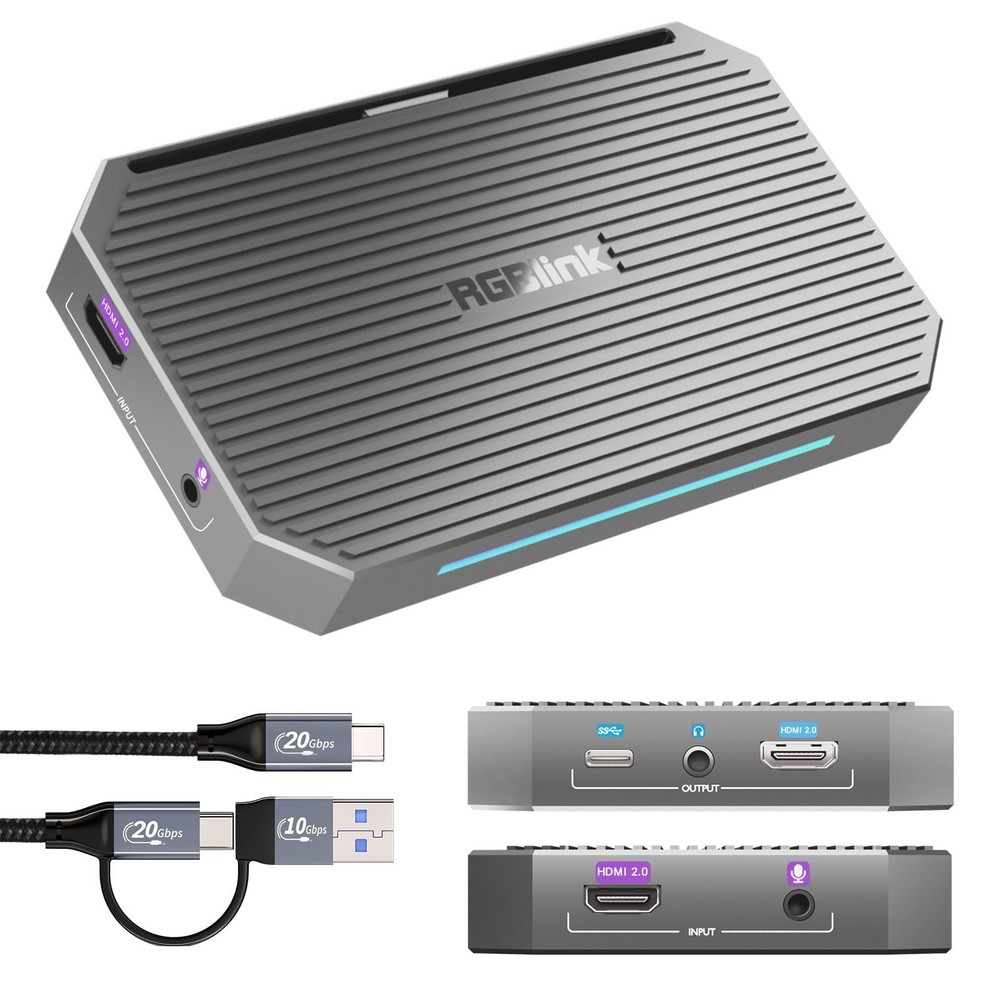 Game Capture Card 4K60 HDMI 2.0 & USB 3.1 Video Capture for Streaming and Rec…