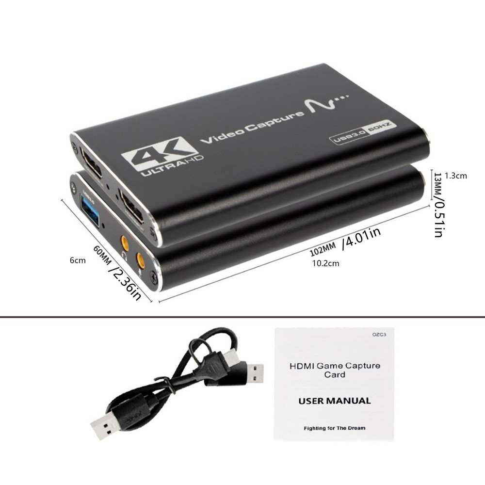 1Pack 4K Video Capture Card Zero Lag Loop Out HDMI USB 3.0 Device HD 1080P 60 Hz