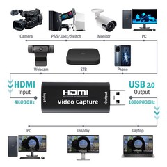 Audio Video Capture Cards Cam Link Card HDMI to USB 2.0 Full HD Record via DS…
