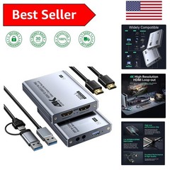 1080P 60FPS Video Capture Card for Cameras & Consoles – Plug-and-Play